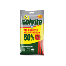 Solvite 1082225 All Purpose Wallpaper Paste Sachet 10 Roll &#x2B; 50% Free