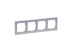SUNO Ramka 4 poczwórna aluminium szczotkowane 721564 LEGRAND