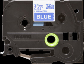 Labelling tape cartridge, 24 mm, tape blue, font white, 8 m, TZE-555