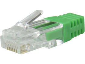 Osłonka wewnętrzna wtyku RJ45 zielona WORECZEK 100szt.