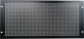 Blind plate, perforated, steel, (W x H x D) 483 x 222 x 13 mm, 5 U, black, PPFS19008BK2