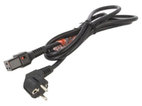 SCHAFFNER-813616 Kabel CEE 7/7 (E/F) wtyk kątowy, IEC C19 żeński 2m 16A