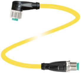 Pepperl+Fuchs 240776-0013 Złącze konfekcjonowane czujnika/aktuatora V1-W-YE5M-PVC-U-V1-G, piny: 4, 4, 5 m, 1 szt.