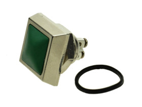 Przełącznik; przyciskowy; GQ12S-10/T-G; OFF-(ON); 1 tor; bez podświetlenia; monostabilny; na panel; 2A; 36V DC; 12mm; IP65; Onpo