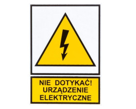 Tabliczka /znak ostrzegawczy/ TZO 52X74P N.D.U.E. E04TZ-01012110100 /10szt./