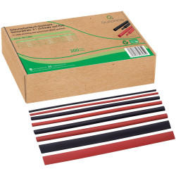 Quadrios 19011CA094 Heatshrink Set 200 Parts Black &amp; Red 2:1 Shrinkage