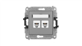 Icon Mechanizm Gniazda Telefonicznego Podwójnego 2Xrj11, 4-Stykowy,...