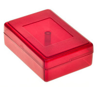 Z-23-cz Obudowa z tworzywa Z23cz wymiary: 84x59x30mm - półprzezroczysta, czerwona - ABS