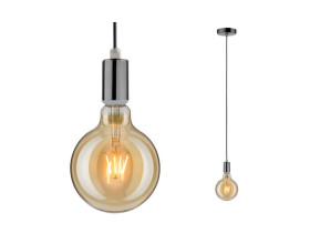 Lampa wisząca LARUS E27 max. 60W IP44 230V czarny chrom / metal PL79754 PAULMANN