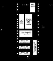 Advanced Battery Management PMIC with Inductive Boost LED and Three LDO Regulators