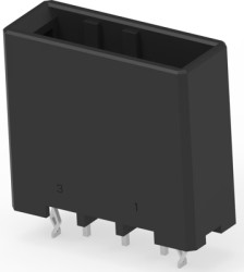 Pin header, 3 pole, pitch 5.08 mm, straight, black, 1-178136-2