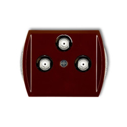 TREND Gniazdo multimedialne 3F DATA (UPC) brązowy 4GMU