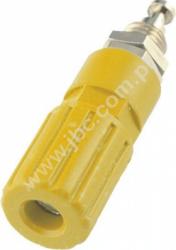 3250-GE Gniazdo laboratoryjne (aparatowe) izolowane 4mm, przyłącze lutowane, 30A, żółte, ELECTRO-PJP, 3250GE