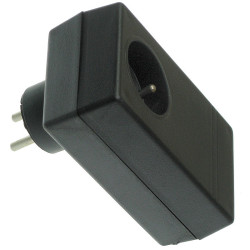 Z27 Obudowa Czarna 46x70x120 ABS Wtyczkowa z gniazdem sieciowym 230V