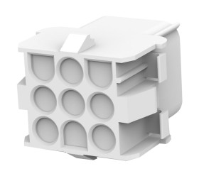 Obudowa złącza 9-pinowe 3-rzędowe raster: 6.35mm TE Connectivity Żeński Montaż na kablu Universal MATE-N-LOK