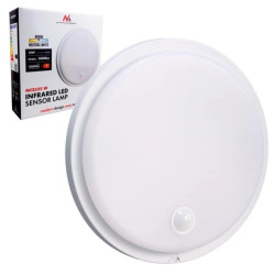 Lampa LED z czujnikiem ruchu Maclean , czujnik PIR, kolor biały, 10W, IP65, 1000lm, barwa neutralna, MCE525 W