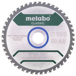 Metabo 628682000 circular Saw blade 190x30mm 48 teeth for metals