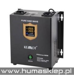 URZ3409 Awaryjne źródło zasilania KEMOT PROsinus-500W przetwornica z czystym przebiegiem sinusoidalnym i funkcją ładowania