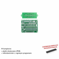 Prosty zegar LED - PCB i mikroprocesor do projektu AVT 3132