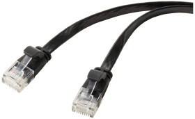 kabel ze złączem męskim LAN, RJ45 Renkforce RF-5771530, 1 szt., RJ45, CAT 6, U/UTP, 0.50 m, czarny