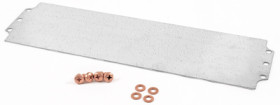 Mounting plate, steel, (L x W x H) 345 x 104 x 2 mm, natural, for 1590Z164, 1590Z164PL