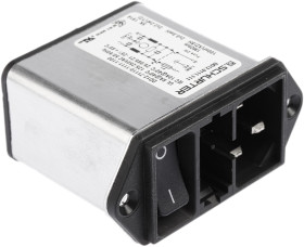 Gniazdo IEC z filtrem 10A C14 Schurter Montaż na panelu