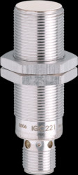 Inductive sensor, brass white bronze-coated, flush mounting M18, flush, 1 Form A (N/O), 140 V (DC), 200 mA, IGC001