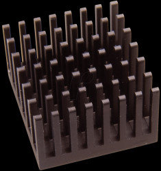 10037092 Heat sink for PGA, 25 x 28 x 15.3 mm