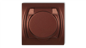 Logo Gniazdo Bryzgoszczelne Z/U (Klapka Brązowy Metalik) Brązowy Metalik...