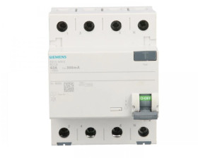 Wyłącznik różnicowoprądowy 4P 63A 0,03A Typ AC 30mA 400V SENTRON 5SV4346-0