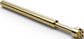 Standard test pin with probe, waffle, Ø 2.02 mm, travel  6.4 mm, pitch 3.18 mm, L 33 mm, F56306B250G180