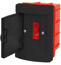 Rozdzielnica modułowa podtynkowa 1x2 IP40 czarna CZRM-PT-02M