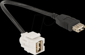86329 Keystone USB 2.0 A socket &gt; USB 2.0 A socket 250°