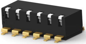 DIP switche, Off-On, 6 pole, straight, 0.025 A/24 VDC, 2-2319764-3