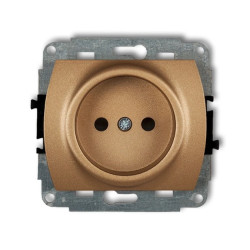 TREND Gniazdo pojedyncze b/u złoty metalik 8GP-1p