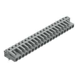 WAGO Listwa stykowa PCB 232 20 -pinowe 1-rzędowe raster: 5 mm Do montażu na płytce drukowanej THT żeńskie Lutowie Kątowy