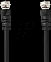 CSGL41000BK15 Satellite and aerial cable, F connector &lt;&gt; F connector, 1.50 m,
