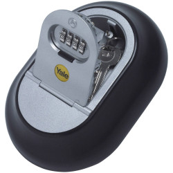 YALE Y500 10011 Key Cabinet Weather-Resistant Black/Grey Outdoor Use