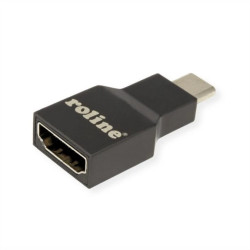 ROLINE Adapter USB typu C - HDMI, męski/żeński, szary