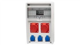 Rozdzielnica Ulisse 12M - Gniazda 16A 5P, 32A 5P, 3X230v /12 Modułów/