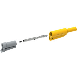 Adapter z wtykiem bananowym Męski Śruba Żółty 20A Electro PJP rozmiar 4 mm