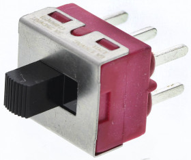 Przełącznik suwakowy, DPDT, montaż PCB, 6 A przy 120 V AC, 6 A przy 28 V DC, -30 → +65°C, C & K