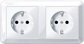 Gniazdo elektryczne Merten System M MEG2328-1219, biały