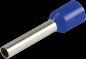460512 Bootlace ferrules, dia. 2.5 mm², 18 mm, blue, pack of 100