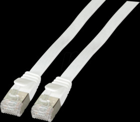 K5545WS.0,25 Cat.6a flat patch cable, U/FTP, 0.25m, white