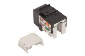 Simon Connect Wkład gniazda komputerowego pojedynczy RJ45 kat.6 nieekranowany czarny CJ645U UTP