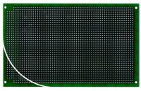 UM-57 Płytka wiercona, dwustronna z metalizowanymi otworami i z ekranem [RoHS] (Eurokarta 100x160mm) - pod DIN41612 - solder mas
