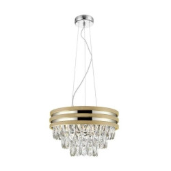 Lampa wisząca NAICA kolor złoty mat/transparentny metal/kryształ, 4xE14 IP20 P0525-04A-F4V6 Zuma Line