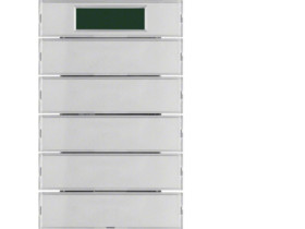 BERKER K.5 Przycisk 5 pięciokrotny z regulacją temperatury i wyświetlaczem aluminium 75665774 HAGER