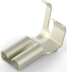 Uninsulated flat plug sleeve, 4.75 x 0.81 mm, 0.51 to 1.31 mm², AWG 20 to 16, steel, nickel-plated, 63696-1